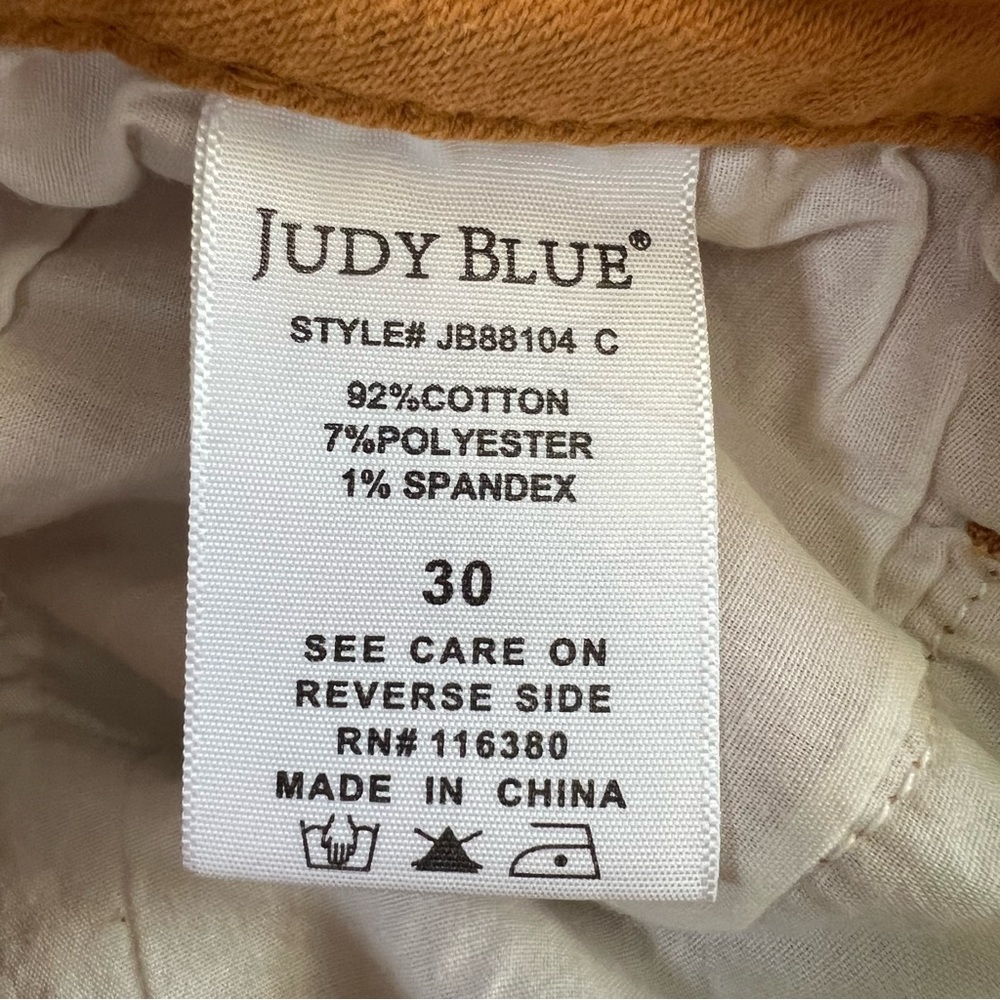 Judy Blue Mustard Cropped Button-Fly Ankle Jeans - Picture 9 of 14
